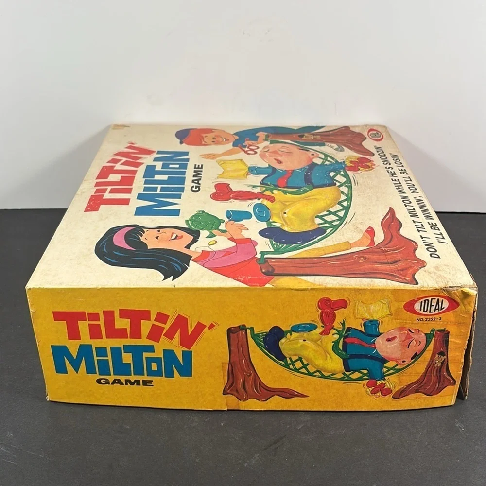 Vintage 1969 Tiltin’ Milton Game by Ideal – Balance Skill Game with Pieces
